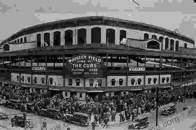 A Black And White Photo Of Wrigley Field, One Of The Ballparks Featured In The Book Los Angeles S Historic Ballparks (Images Of America)