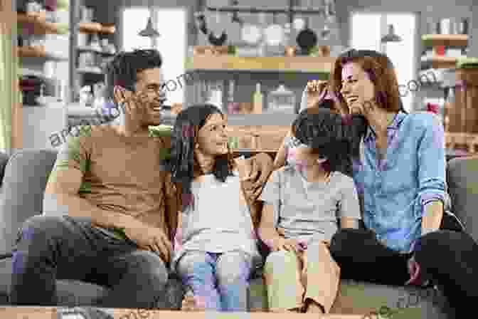 A Family Sitting Together, Smiling And Laughing Treating The Traumatized Child: A Step By Step Family Systems Approach