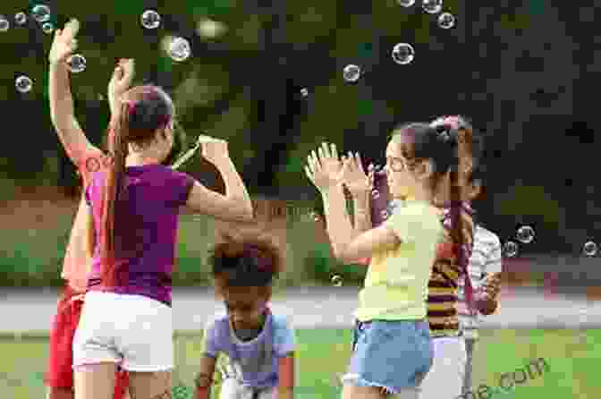 A Group Of Children Playing With Soap Bubbles, Showcasing The Universal Appeal Of Bubbles. See Me Bubble Ulrich Renz