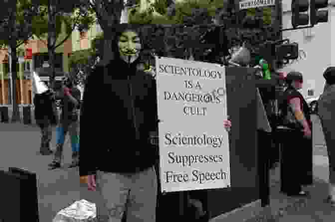 A Group Of People Protesting Against The Scientology Cult The Barefaced Mess: The True Story Of The Anti Scientology Cult