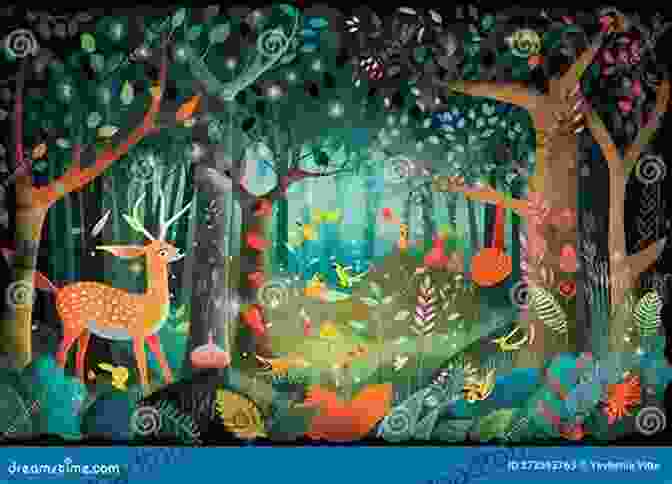 A Whimsical Forest Scene From The Book With Vibrant Colors And Playful Creatures Little Red Ball Stacey Davis