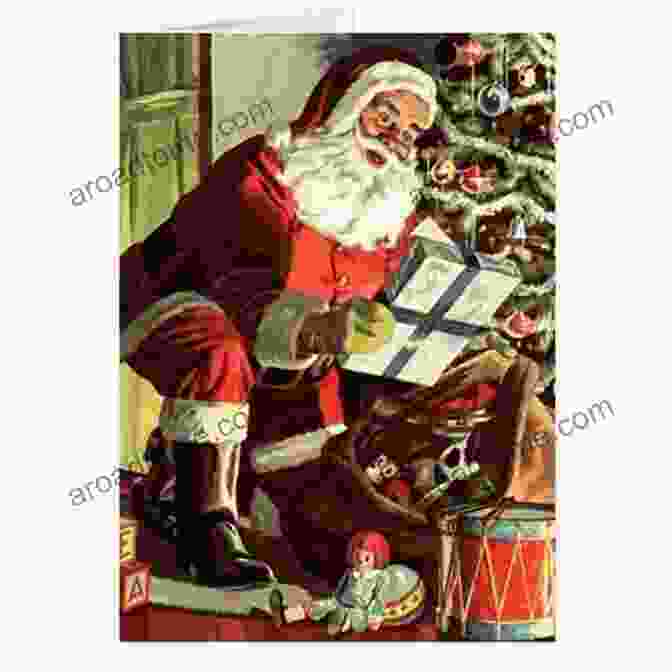 A Whimsical Illustration Of Santa Thomas Ford Laughing And Delivering Presents Silly Santa Thomas Ford