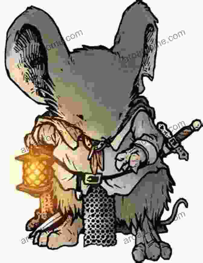 An Illustration Of Saxon, The Leader Of The Mouse Guard, Standing Atop A Rock, Sword In Hand Mouse Guard Alphabet (Mouse Guard: Alphabet 1)