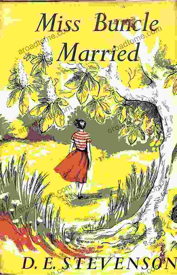 Book Cover Of Miss Buncle Married Stevenson By D.E. Stevenson With A Woman Sitting On A Bench Reading A Book In A Quaint Village Setting Miss Buncle Married D E Stevenson