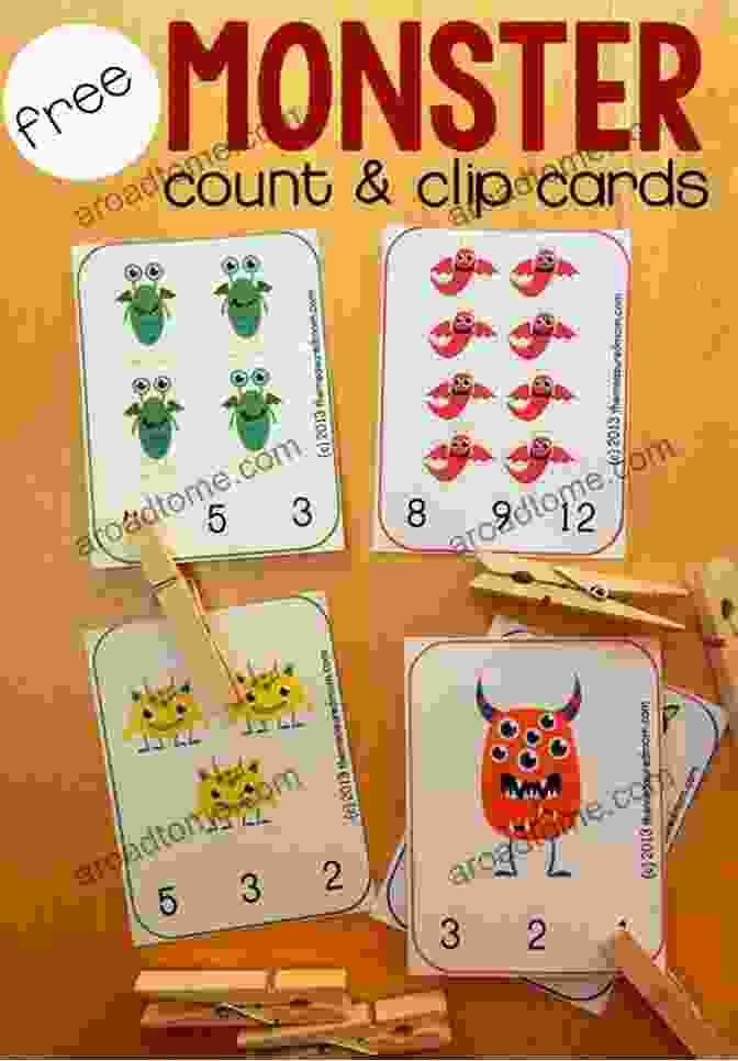 Child Practicing Counting Skills With Monster Illustrations Monster Counting For Preschoolers Numbers 1 20 (Counting Preschool 2)