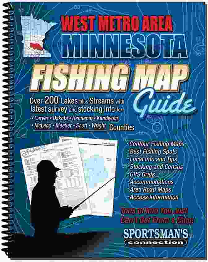 Detailed Fishing Map Minnesota West Metro Area Fishing Map Guide