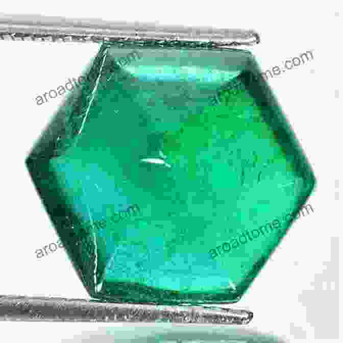 Emerald With Elongated Hexagonal Shape And Deep Green Color Australian Gemstones: Ornamental Gem Materials Emeralds Garnets Synthetic Gemstones