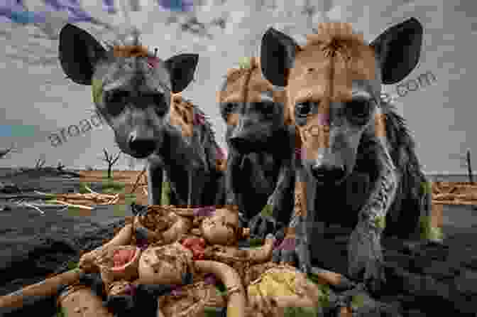 Hyenas Scavenging On A Kill Scavengers: Short Encyclopedia Terry Crowdy