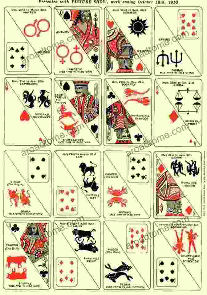 Intricate Symbols On Playing Cards Used For Fortune Telling Divination Conjure Style: Reading Cards Throwing Bones And Other Forms Of Household Fortune Telling