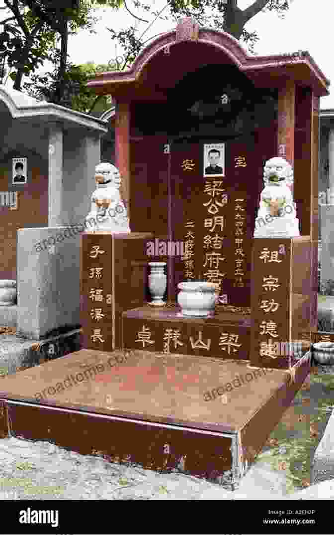 Intricately Carved Grave Marker Adorned With Chinese Characters And Symbols In The Hong Kong Cemetery. Forgotten Souls: A Social History Of The Hong Kong Cemetery (Royal Asiatic Society Hong Kong Studies Series)