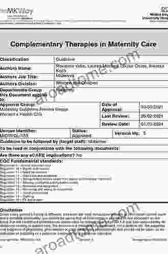 Complementary Therapies in Maternity Care: An Evidence Based Approach